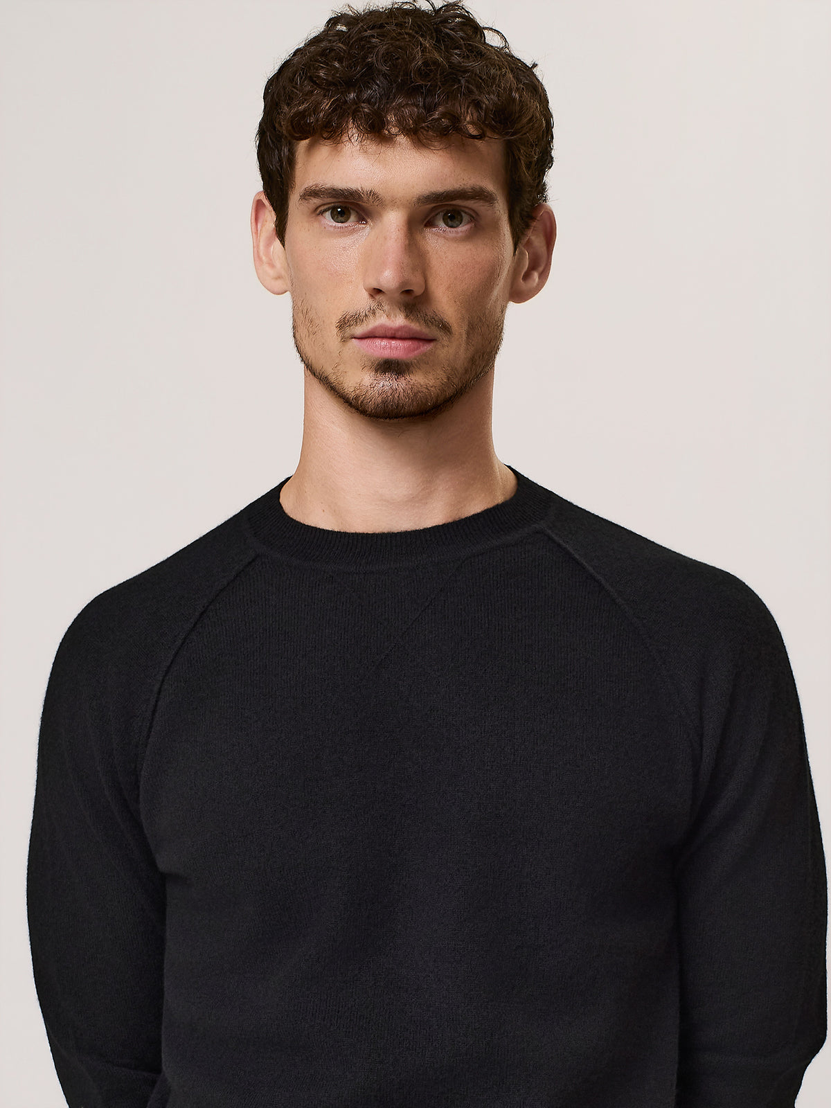 Wool and cashmere crew neck sweater