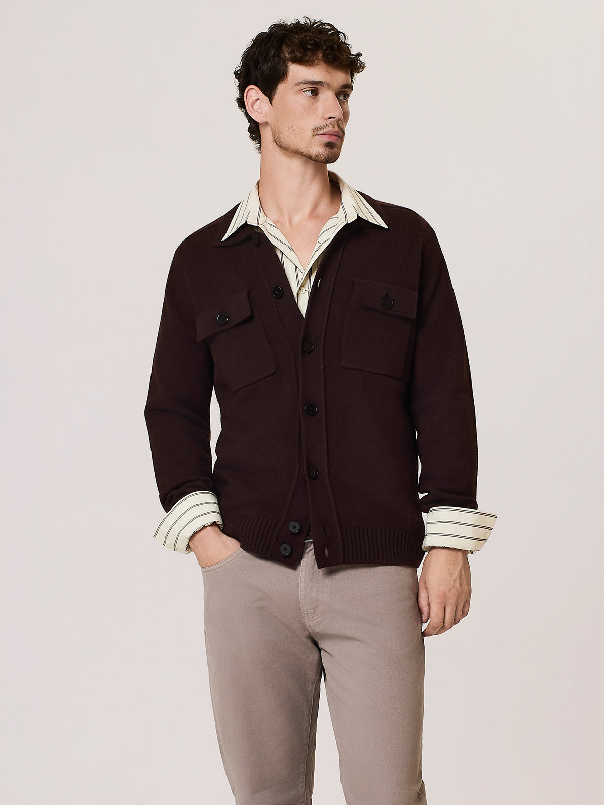 chunky merino wool cardigan