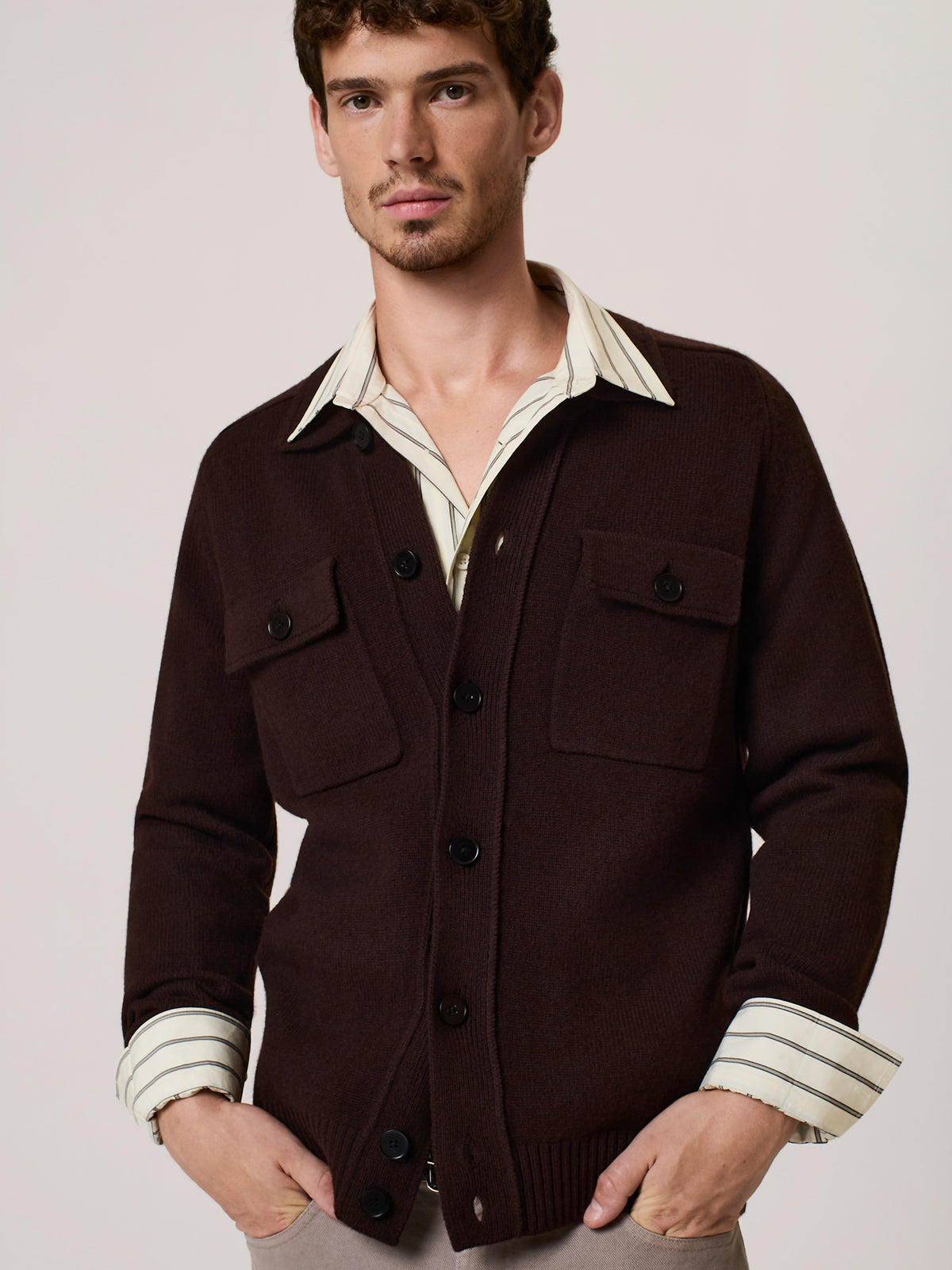 chunky merino wool cardigan