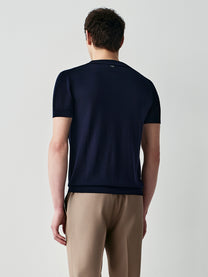 Polo in maglia misto seta