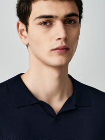 Polo in maglia misto seta