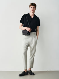 Openwork knit polo