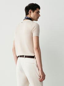 Silk blend knit t-shirt