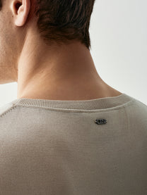 Silk blend knit t-shirt