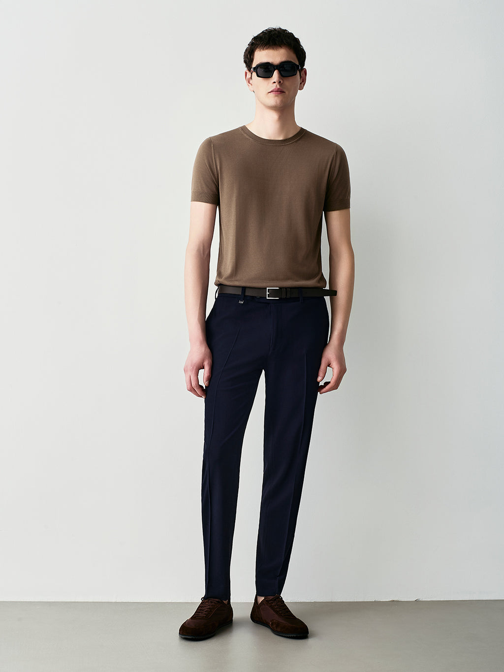 T-shirt in maglia misto seta