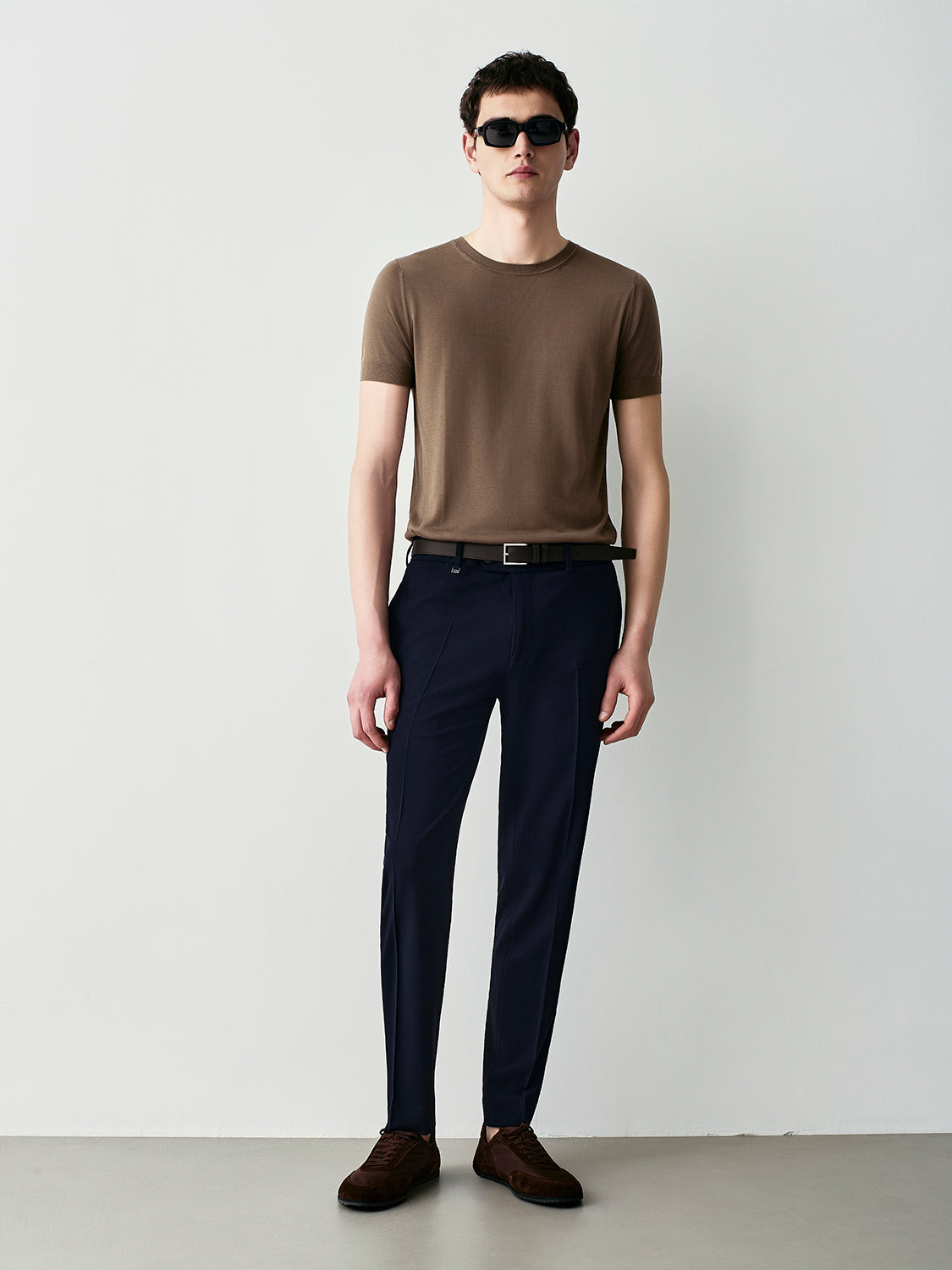 T-shirt in maglia misto seta