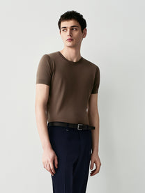 T-shirt in maglia misto seta