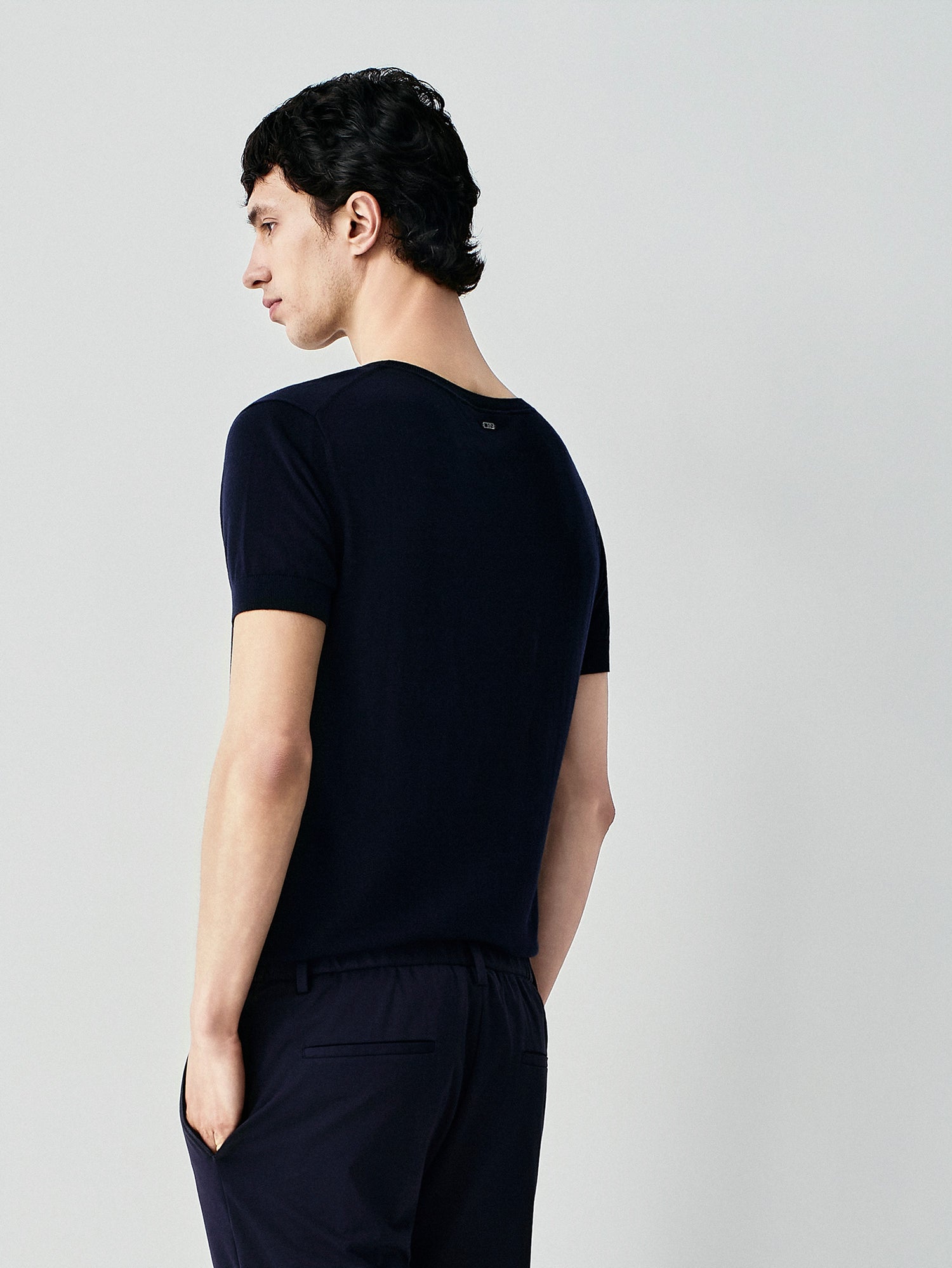 T-shirt in maglia misto seta