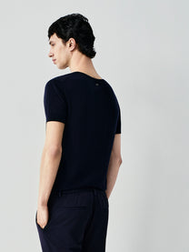 T-shirt in maglia misto seta
