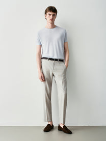 Silk blend knit t-shirt