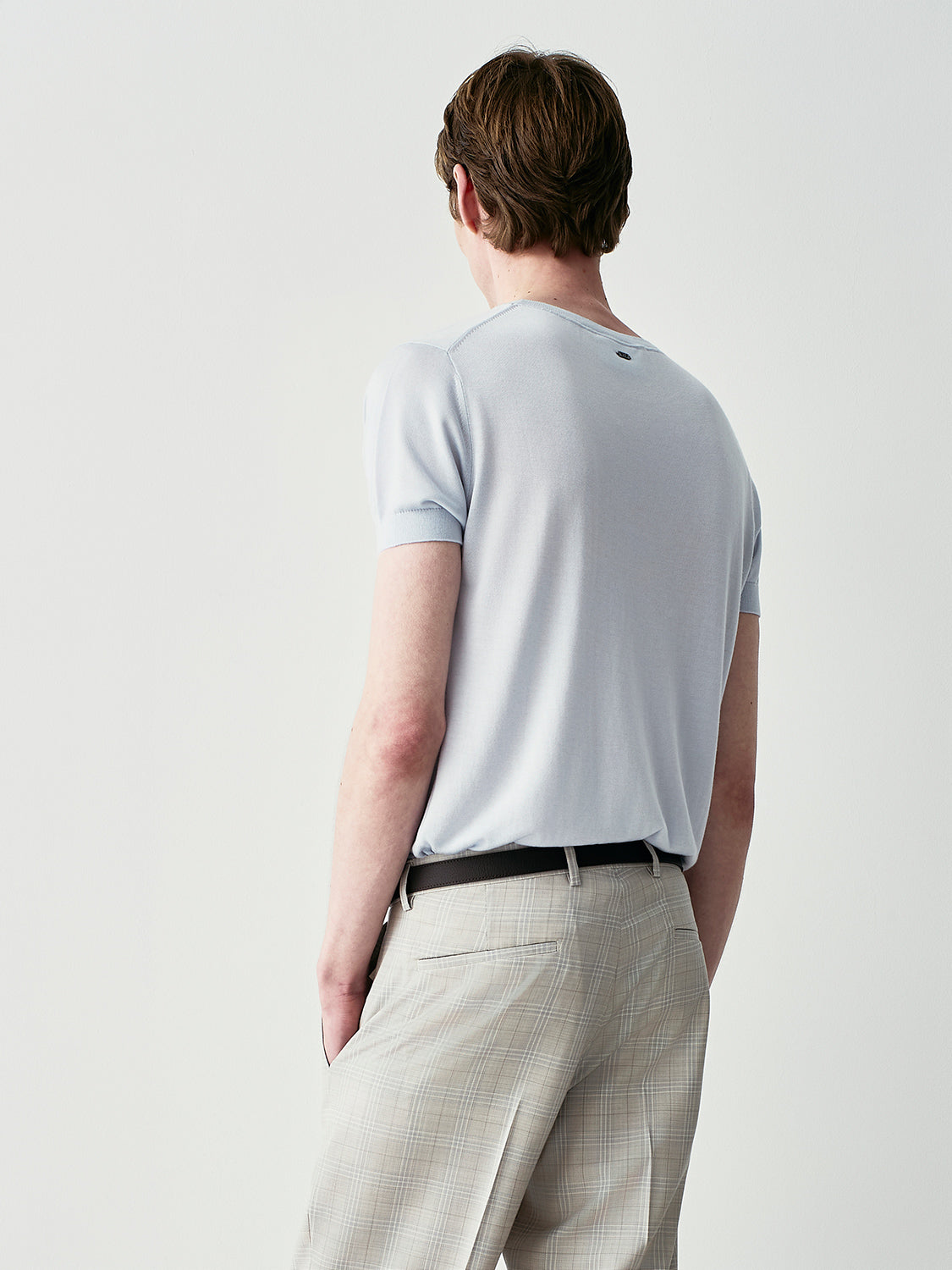 Silk blend knit t-shirt