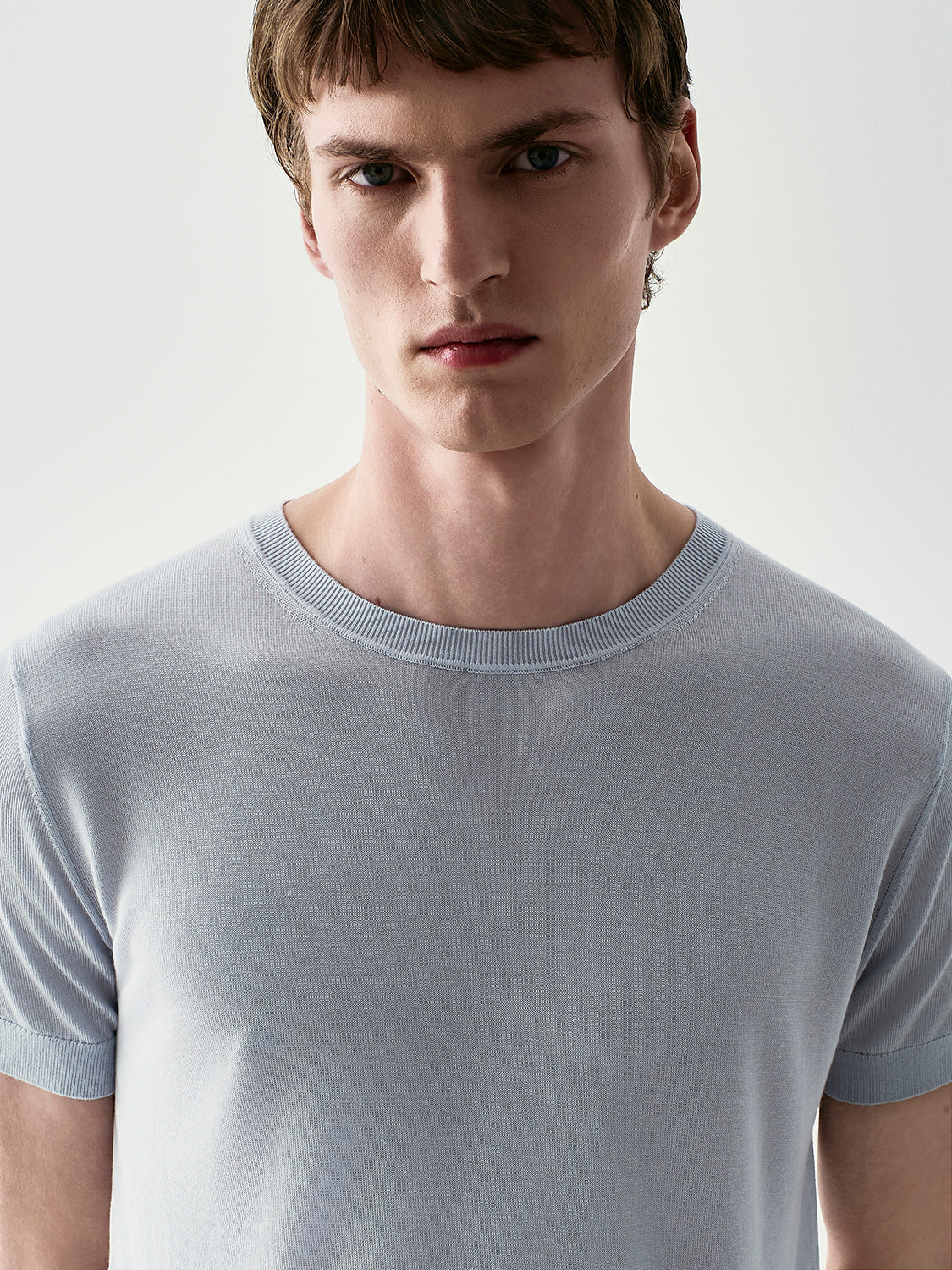 Silk blend knit t-shirt