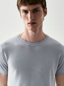Silk blend knit t-shirt