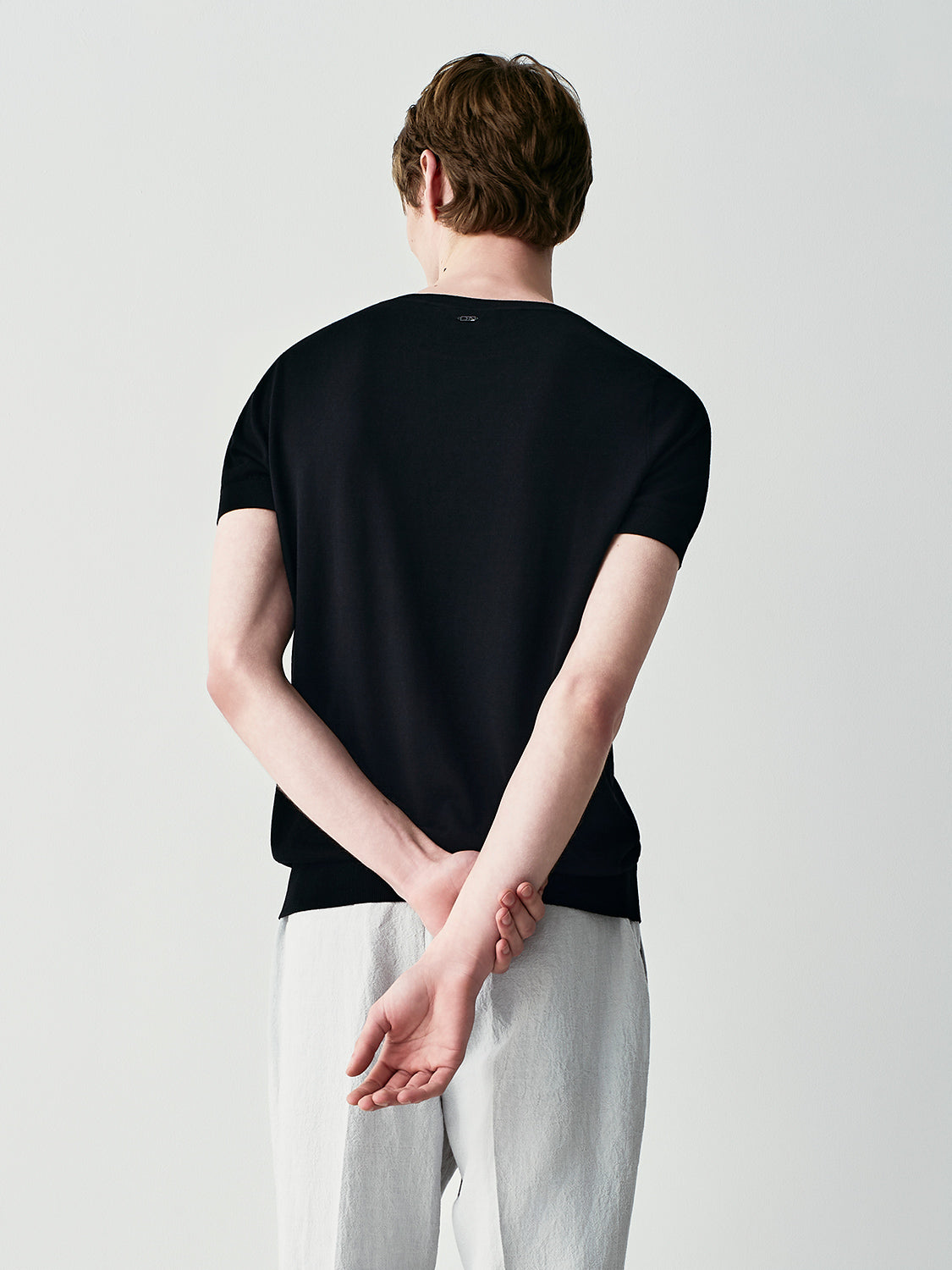 Silk blend knit t-shirt