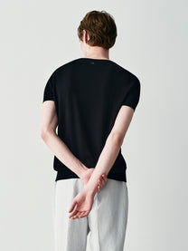 Silk blend knit t-shirt