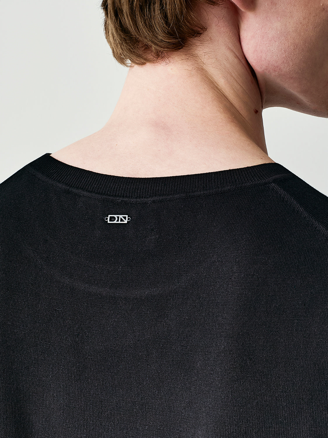 Silk blend knit t-shirt