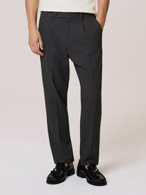 tailored trousers in stretch viscose and wool blend