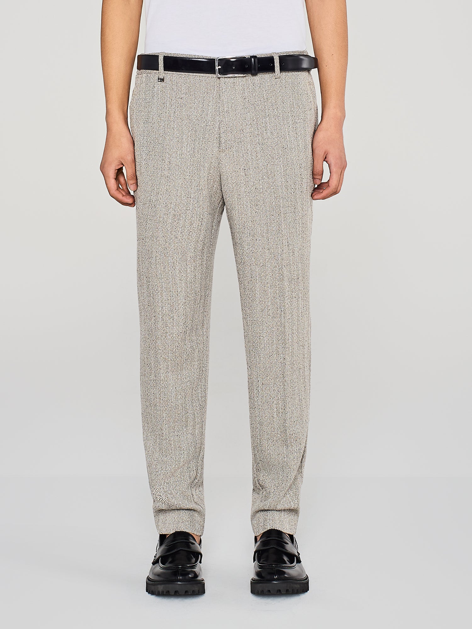 PANTALONE IN TESSUTO SPINATO