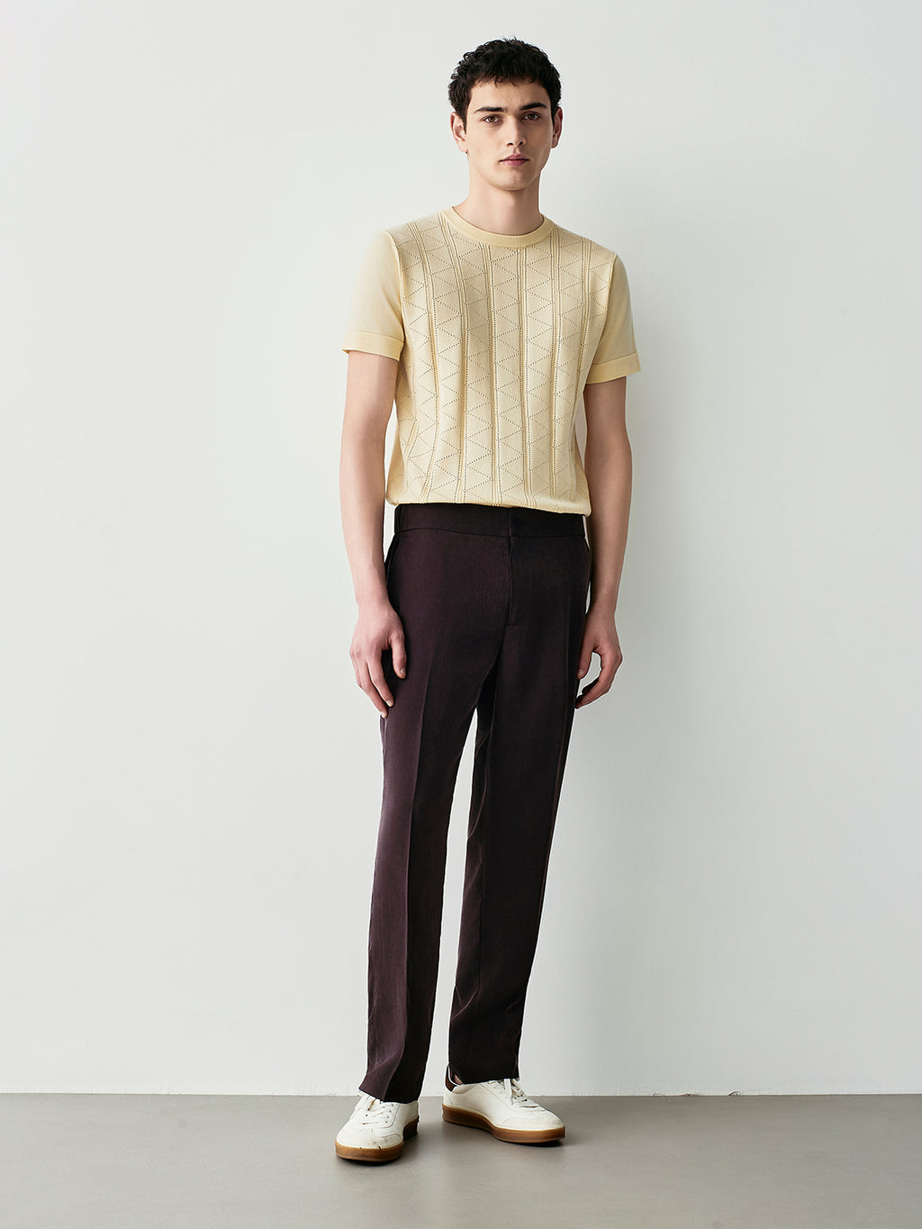 Cupro trousers relaxed fit