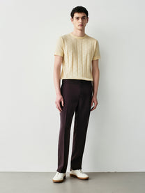 pantaloni in cupro relaxed fit
