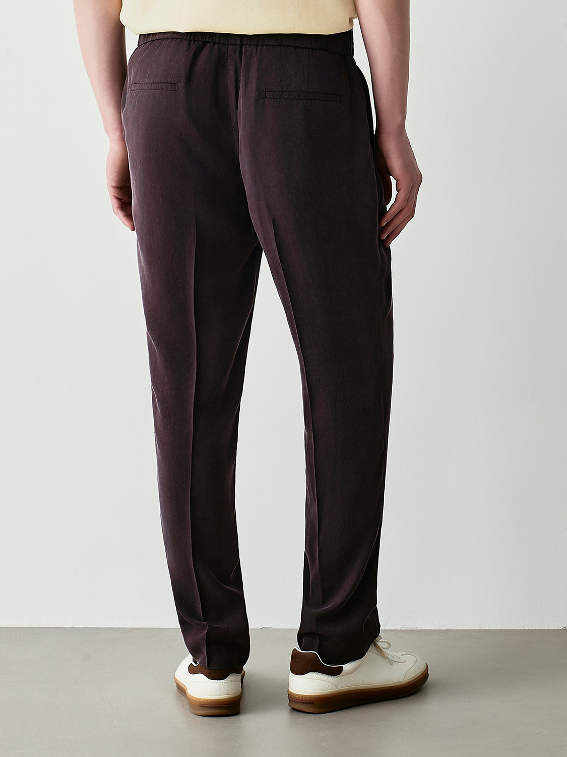 pantaloni in cupro relaxed fit