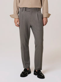 viscose blend tailored trousers with high waistband