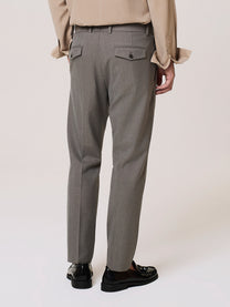 viscose blend tailored trousers with high waistband