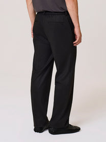 pinstriped jersey jogger trousers