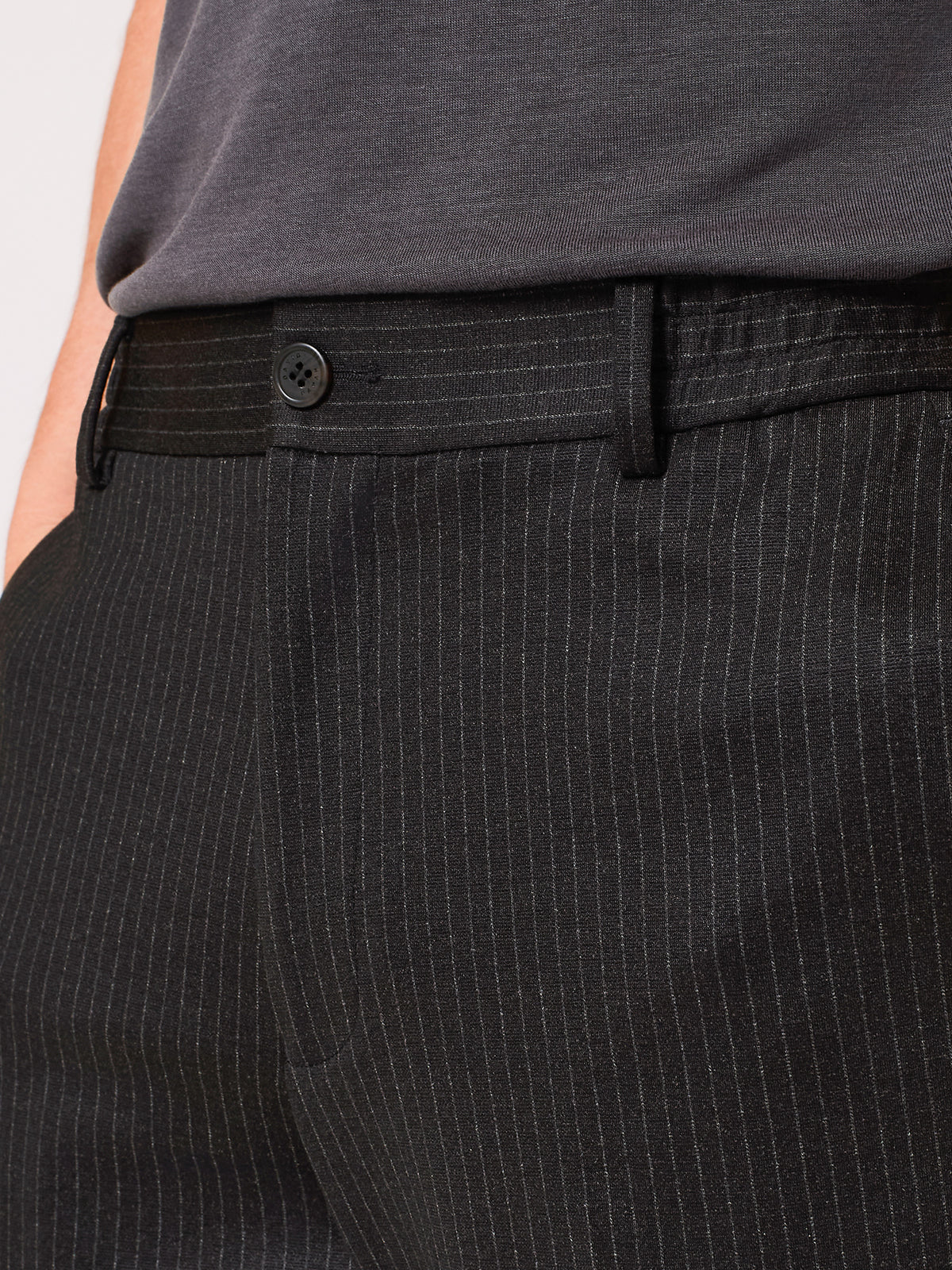 pinstriped jersey jogger trousers