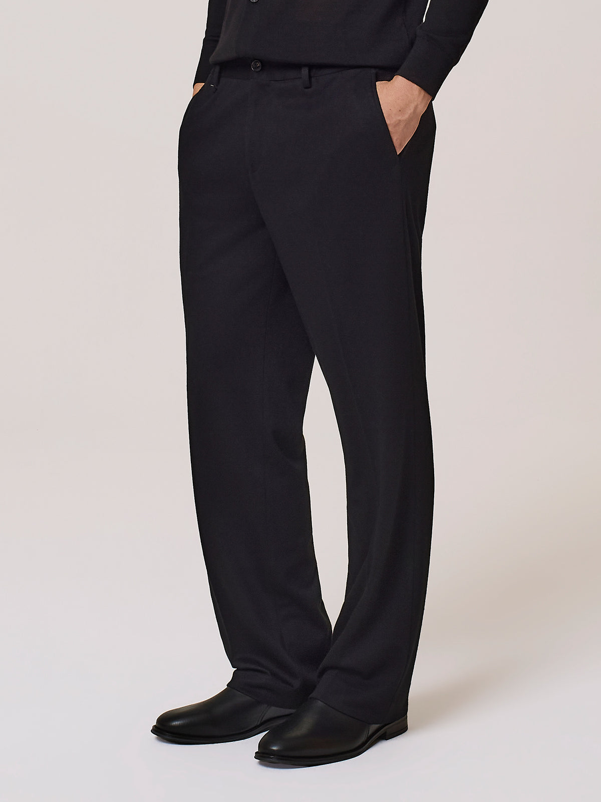 wide-leg jersey trousers