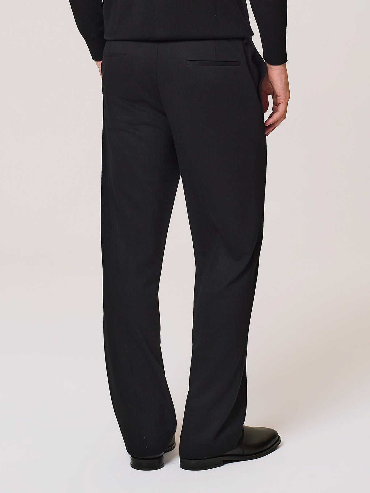 wide-leg jersey trousers