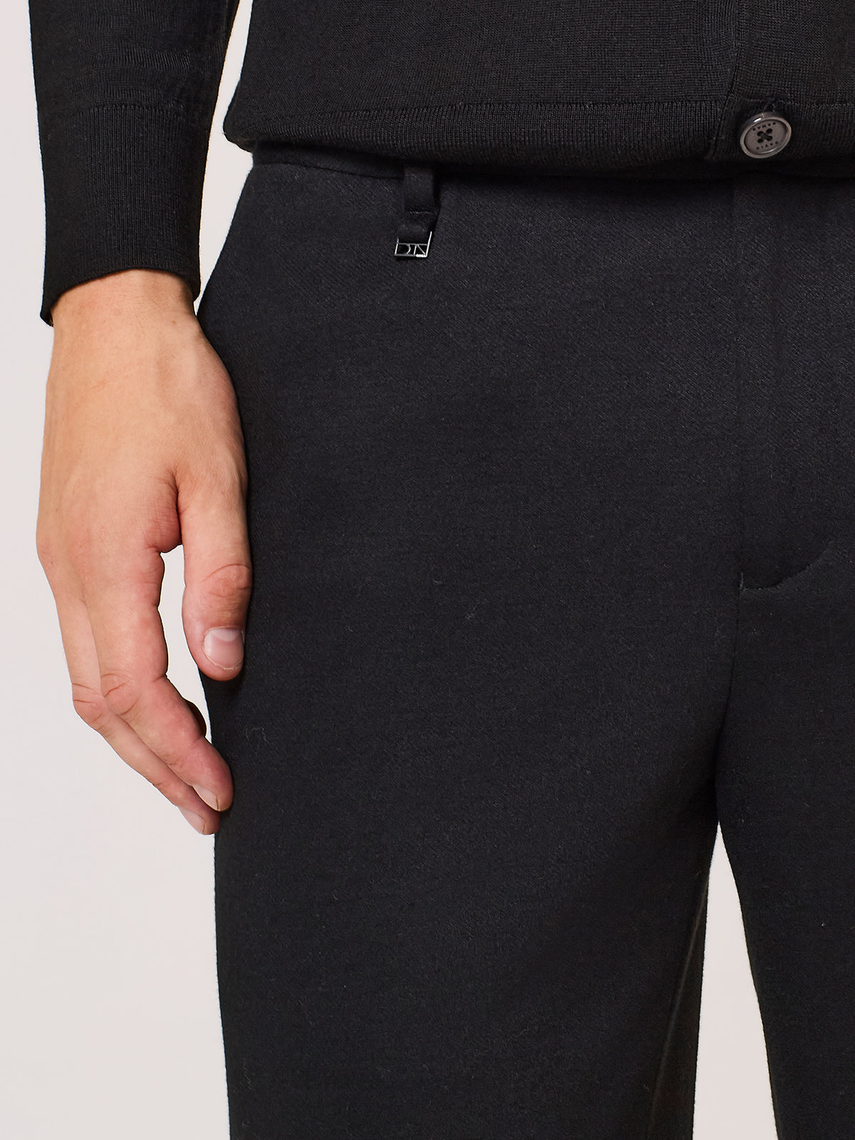 wide-leg jersey trousers