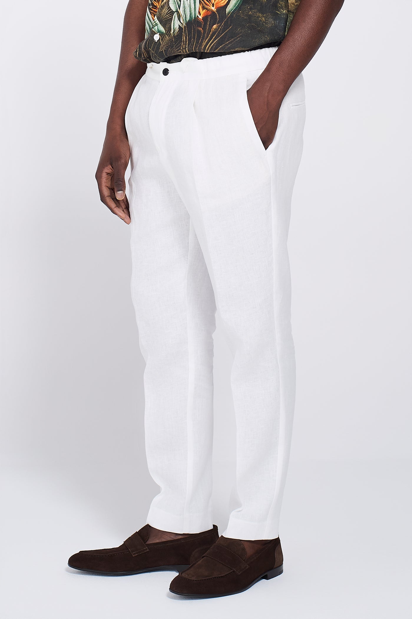 PANTALONE IN LINO CON COULISSE