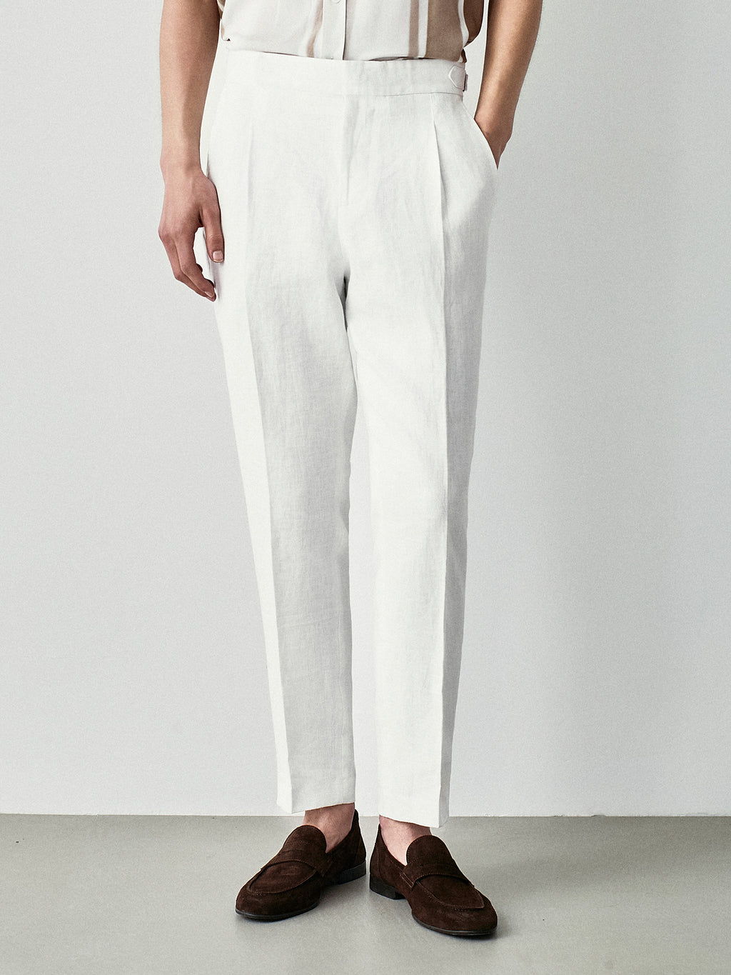Tailored linen trousers