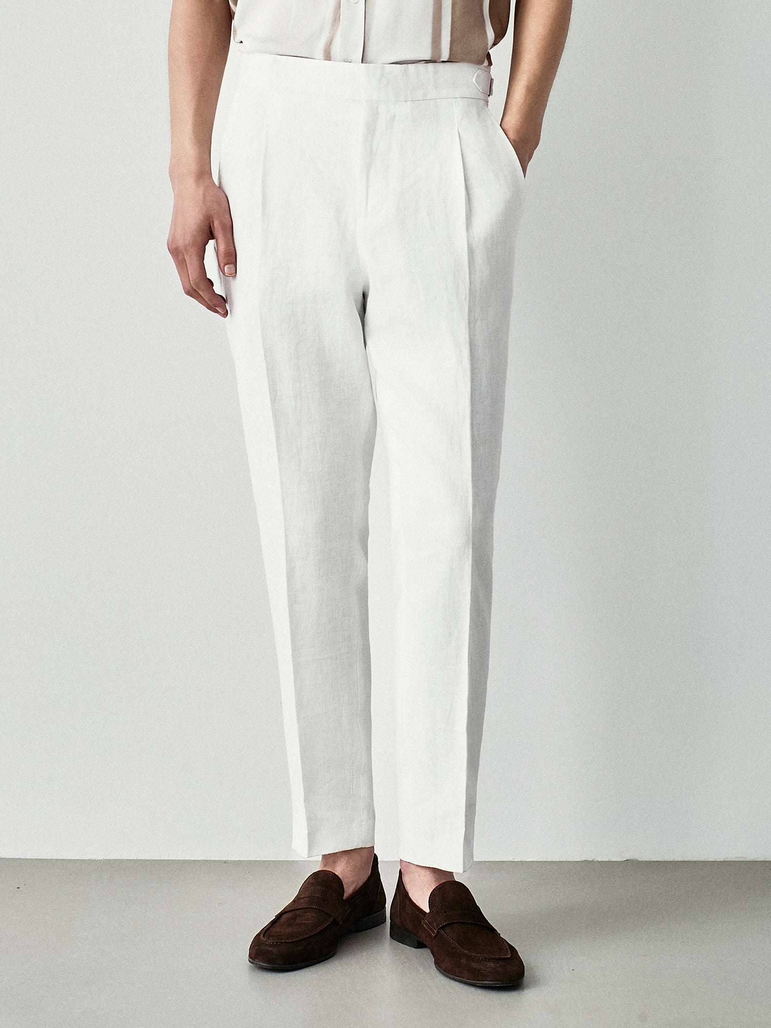 Pantaloni sartoriali in lino