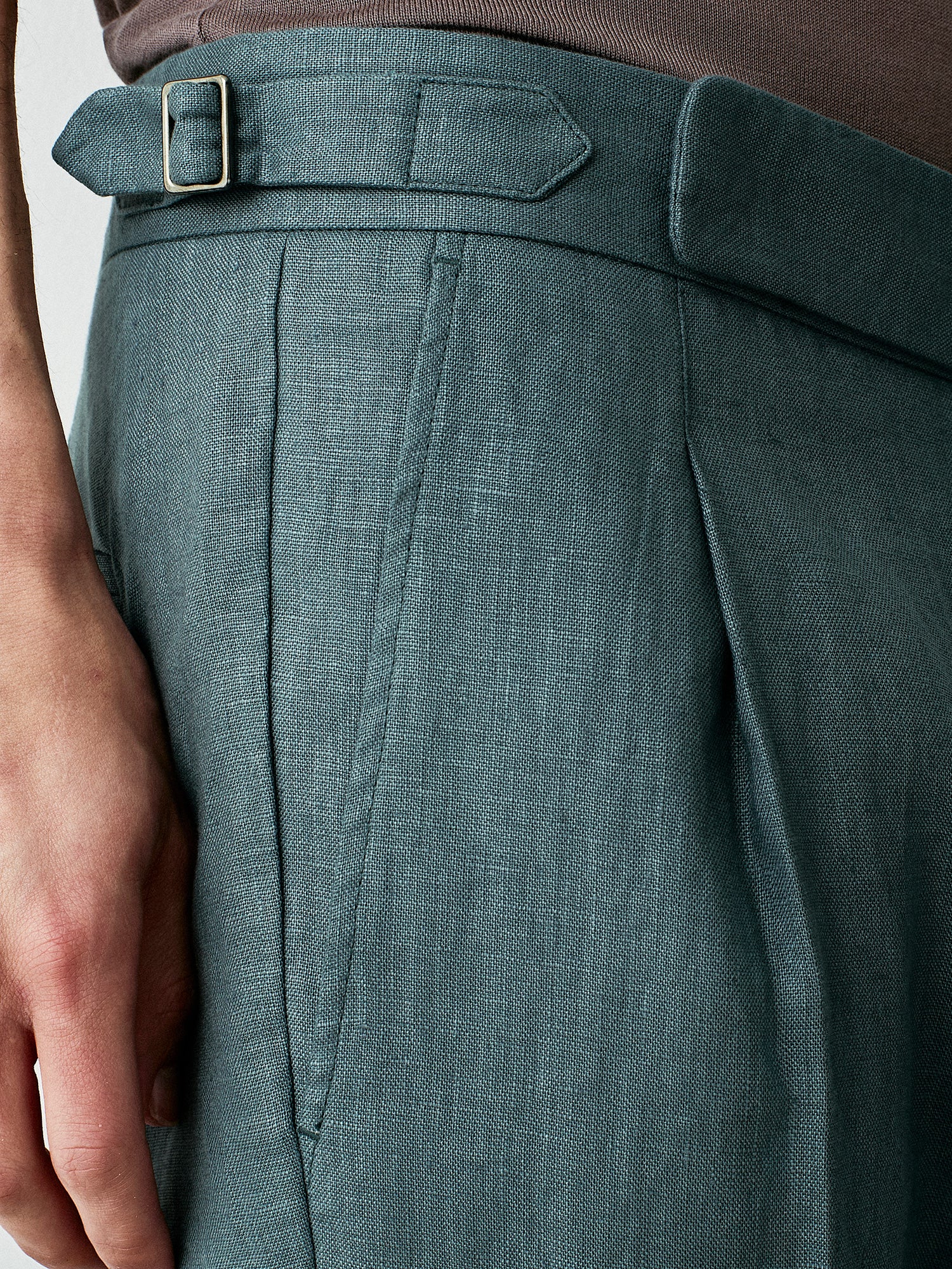 tailored linen trousers