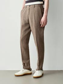 Pantaloni in lino con coulisse