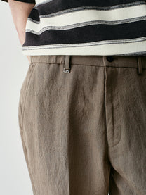 Pantaloni in lino con coulisse