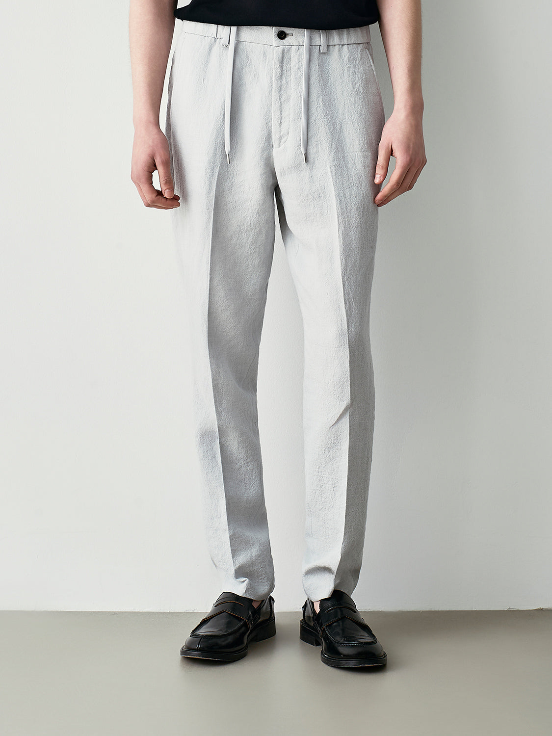 Pantaloni in lino con coulisse