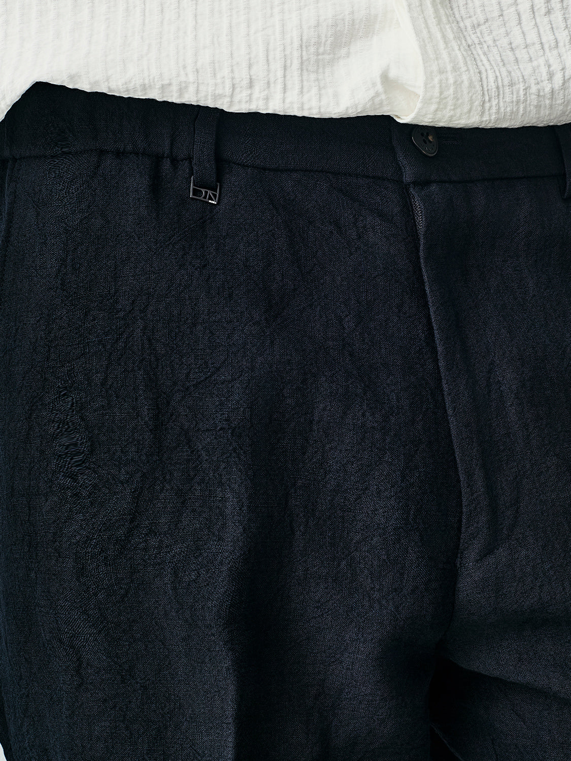 Pantaloni in lino con coulisse