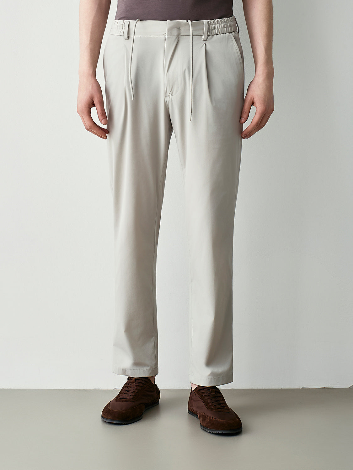 Pantaloni in nylon con elastico