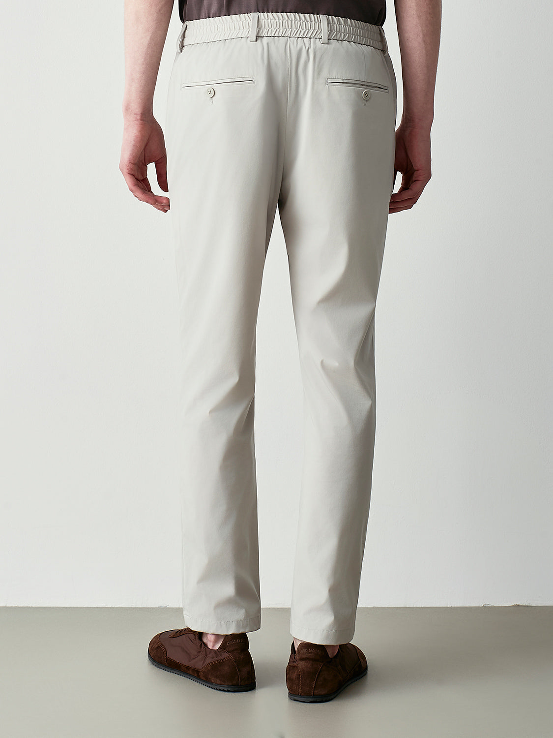 NYLON TROUSERS WITH BACK ELASTIC WAIST