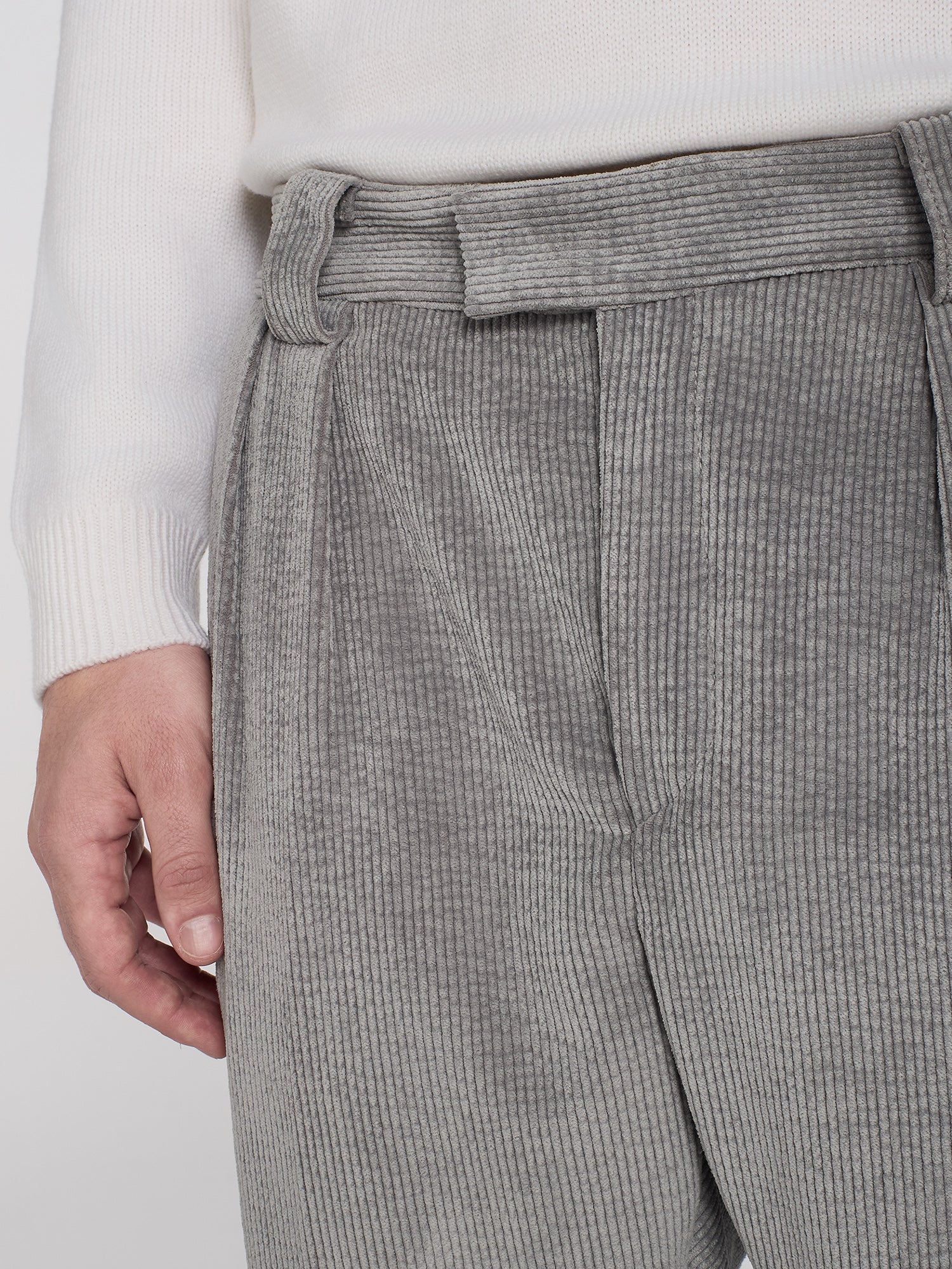 PANTALONE IN VELLUTO A COSTE