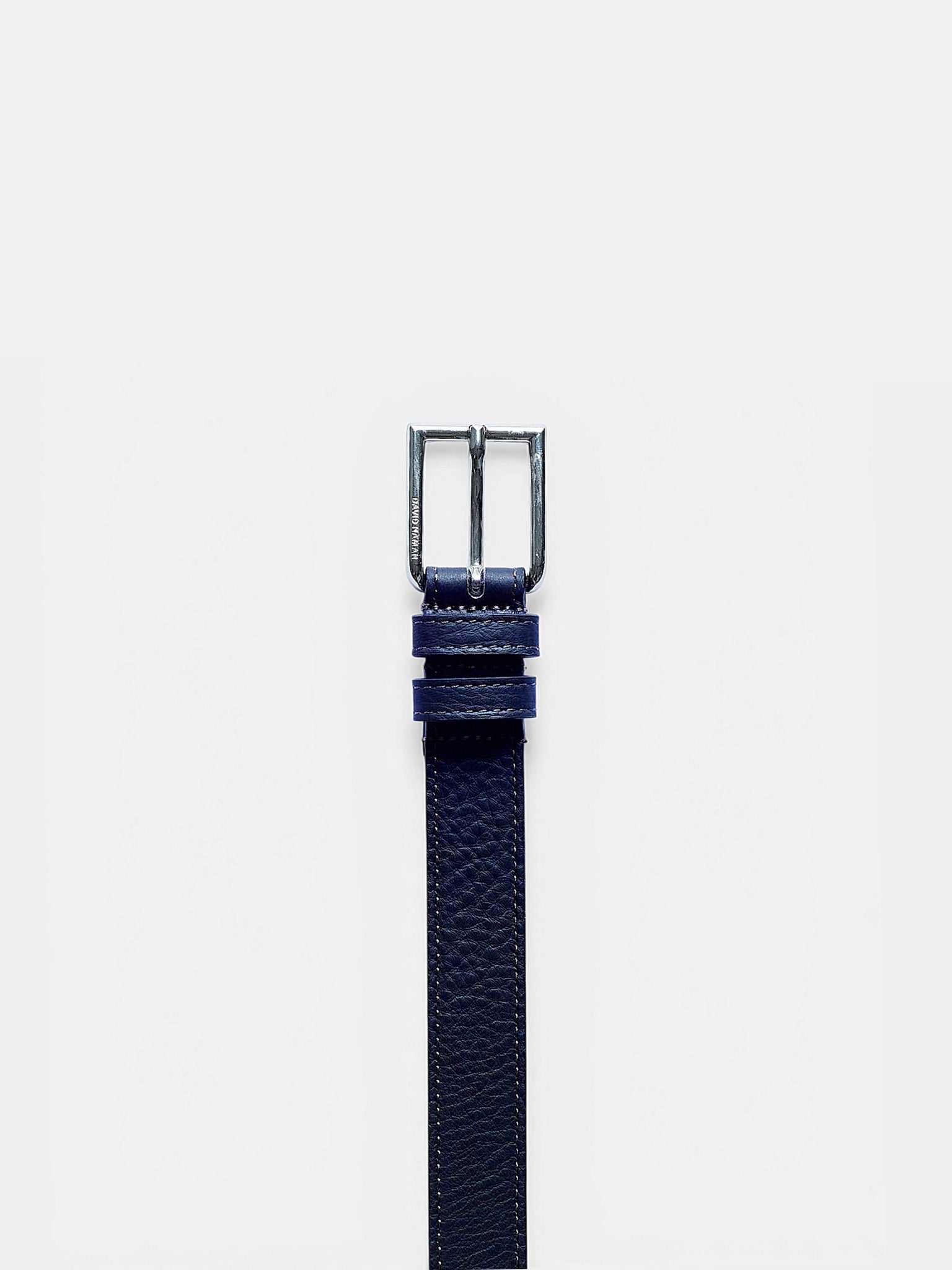 Saffiano leather belt with saquare buckle