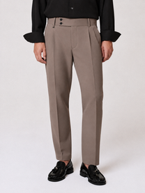 Pantalone sartoriale punto milano con cinta alta