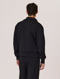 high neck full-zip sweatshirt
