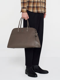 PEBBLED LEATHER TRAVEL BAG