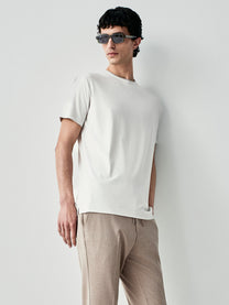 T-shirt doppio collo bicolor