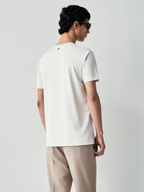 T-shirt doppio collo bicolor