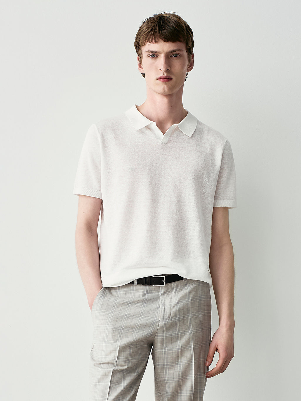 Pure linen polo